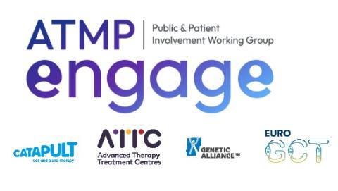Logos for ATMP Engage, Catapult, ATTC Network, Genetic Alliance and EuroGCT