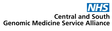 Logo for NHS Central and South Genomic Medicine Service Alliance