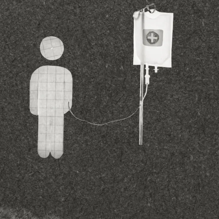Graphic of patient recieving treatment 