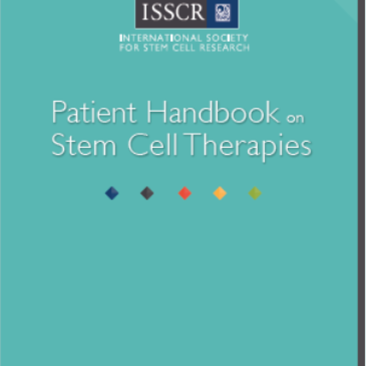 Title page of the ISSCR Patient Handbook on Stem Cell Therapies